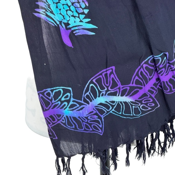 *Beachcombers International 100% Rayon Scarf w Batik Pineapple Print - Picture 6 of 8
